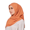 Sulam Mekar Ironless Chiffon Triangle Bawal in Autumn Brown